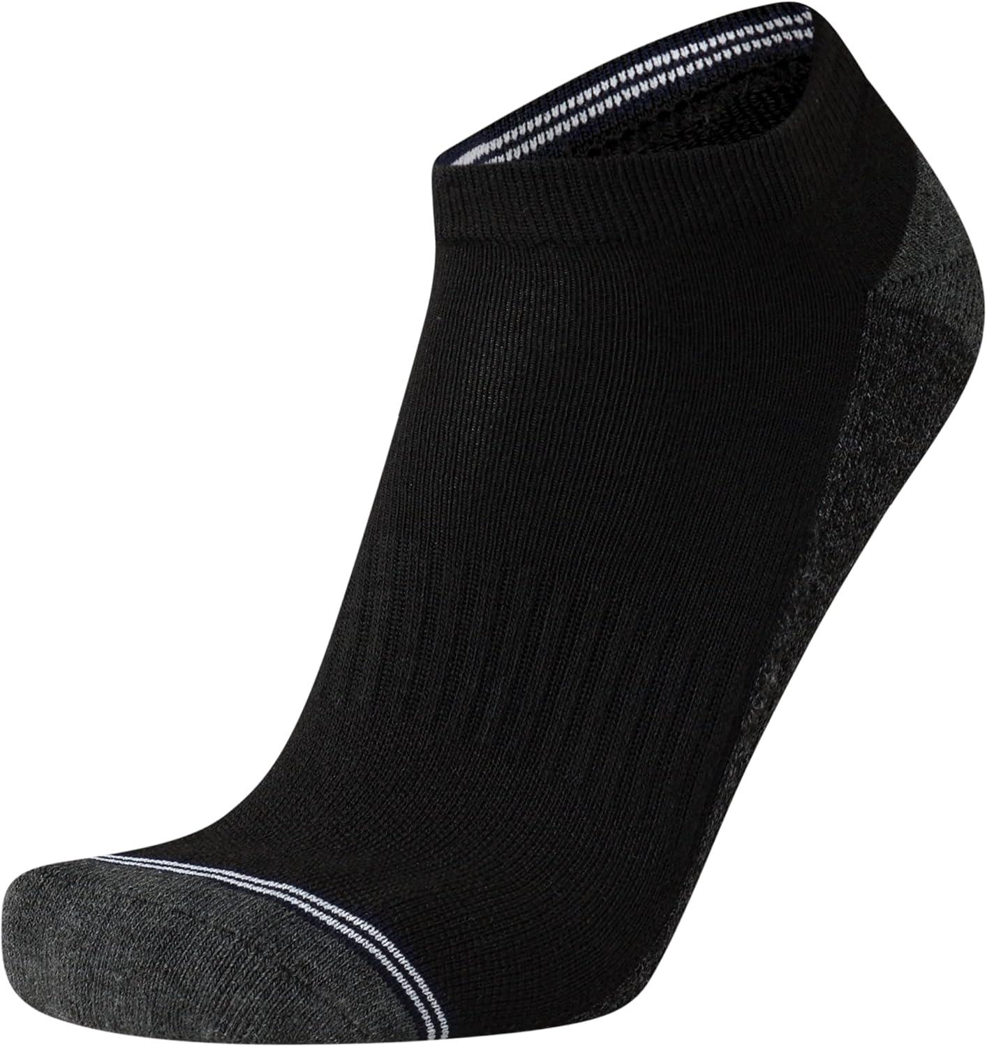 imageNautica Mens Low Cut Socks 8 Pack Soft Stretch Cushioned Athletic Ankle Socks for Men for Sports and Running Size 6125Classic Black