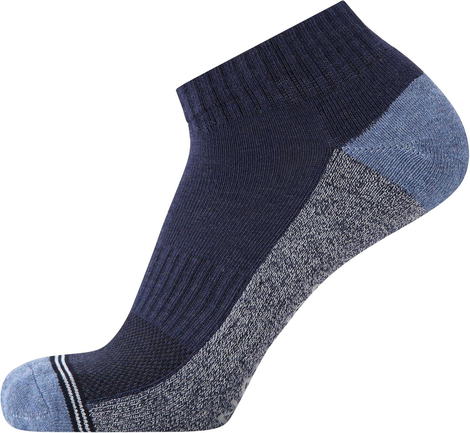 imageNautica Mens Quarter Socks 8 Pack Comfort Stretch Cushioned MoistureWicking Athletic Ankle Socks for Men Sizes 6125Brown Assorted