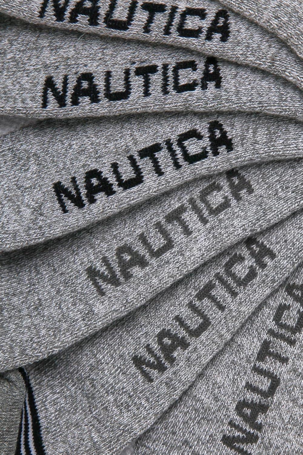 imageNautica Mens Quarter Socks 8 Pack Comfort Stretch Cushioned MoistureWicking Athletic Ankle Socks for Men Sizes 6125Solid White