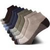 imageNautica Mens Quarter Socks  8 Pack Comfort Stretch Cushioned MoistureWicking Athletic Ankle Socks for Men Sizes 6125Brown Assorted