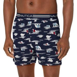 Nautica Men’s Classic Cotton Loose Knit Boxer(Polar Bears/Peacoat1)