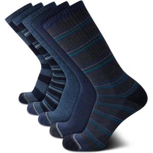Nautica Mens Crew Socks – 5 Pack Breathable Moisture Wicking Cushioned Athletic Work and Dress Socks for Men (Sizes: 6-12.5)(Assorted)