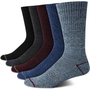 Nautica Mens Crew Socks – 5 Pack Breathable Moisture Wicking Cushioned Athletic Work and Dress Socks for Men (Sizes: 6-12.5)(Multi)