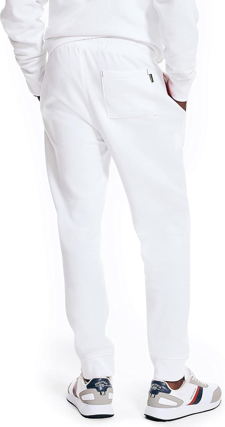 imageNautica Mens Competition Sustainably Crafted Fleece JoggerBright White