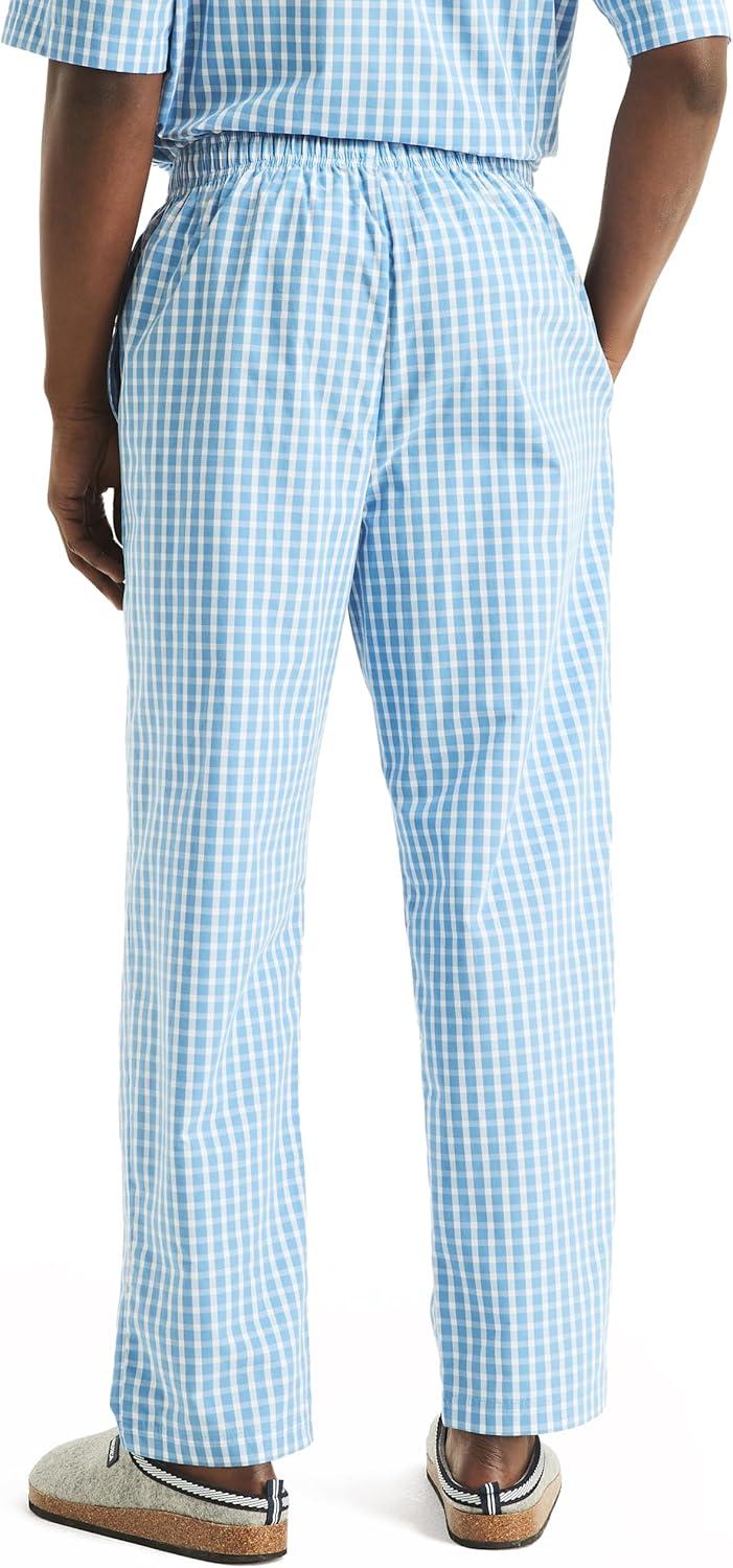 imageNautica Mens Nautica Sustainably Crafted Plaid Poplin Sleep PantBlue Yonder