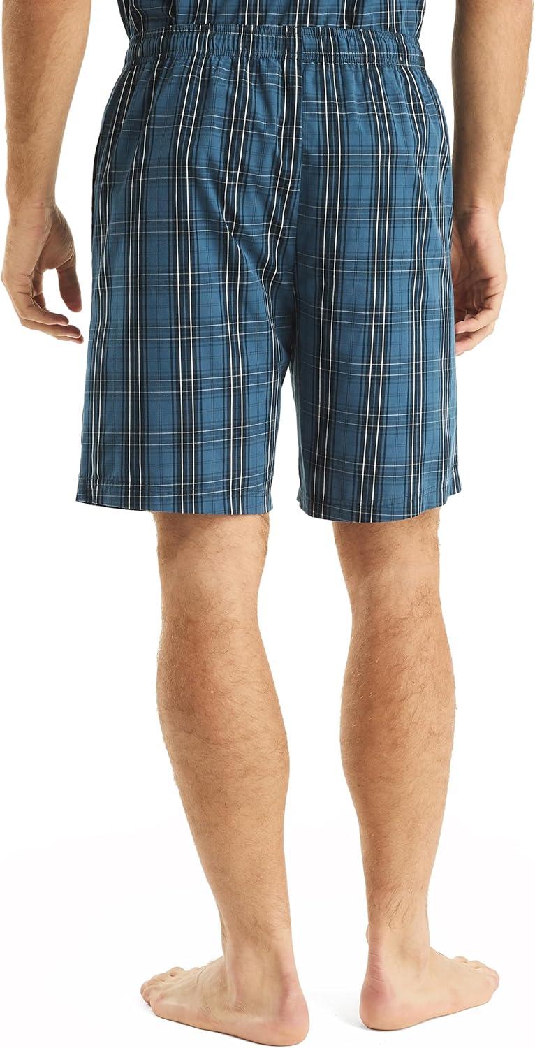 imageNautica Mens Nautica Sustainably Crafted Plaid Poplin Sleep ShortEnsign Blue