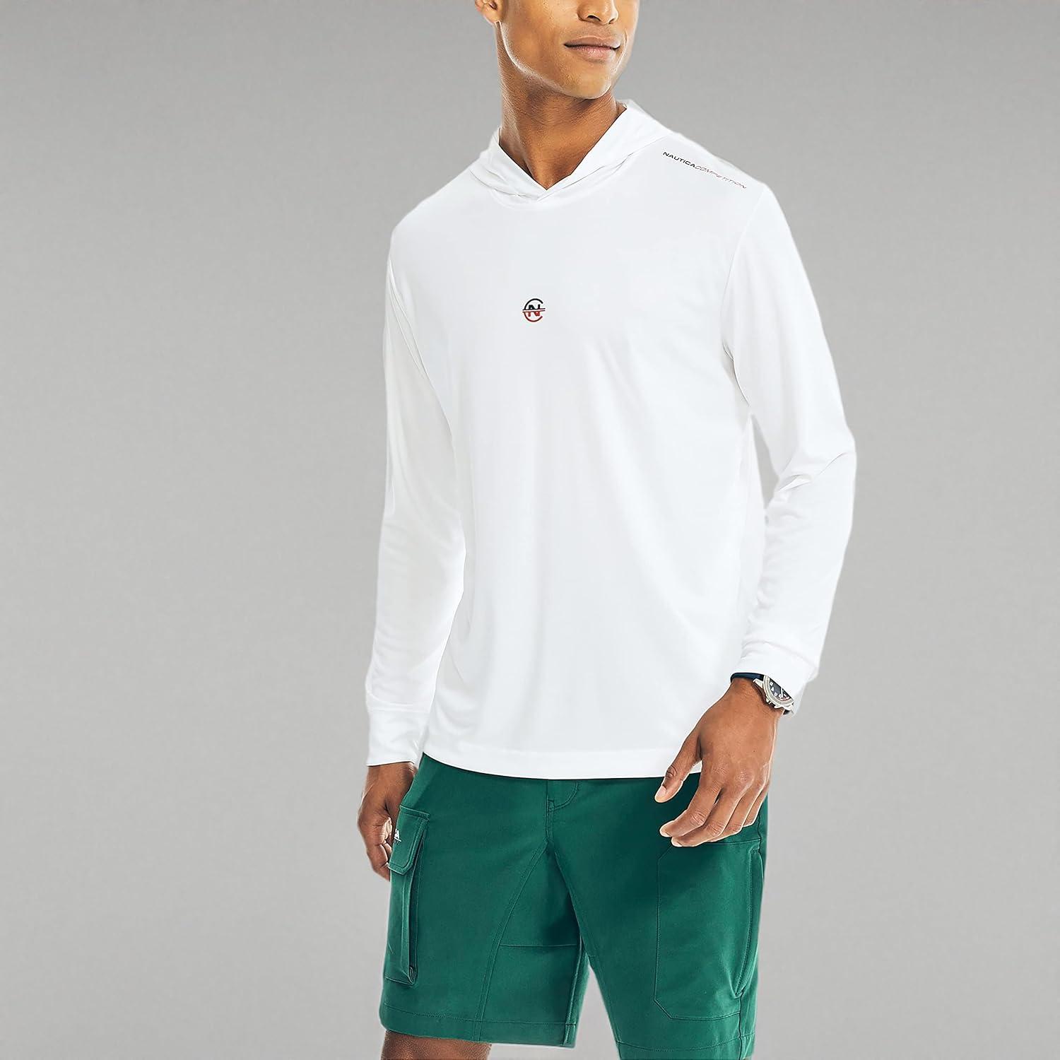 imageNautica mens Nautica Competition Sustainably Crafted Pullover HoodieSweatshirtBright White