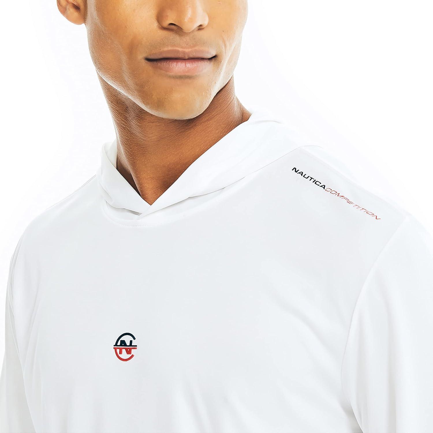 imageNautica mens Nautica Competition Sustainably Crafted Pullover HoodieSweatshirtBright White