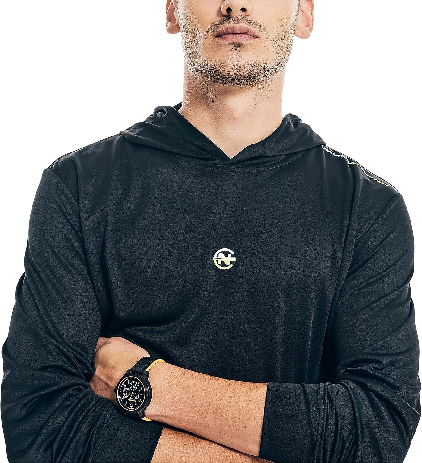 imageNautica mens Nautica Competition Sustainably Crafted Pullover HoodieSweatshirtTrue Black