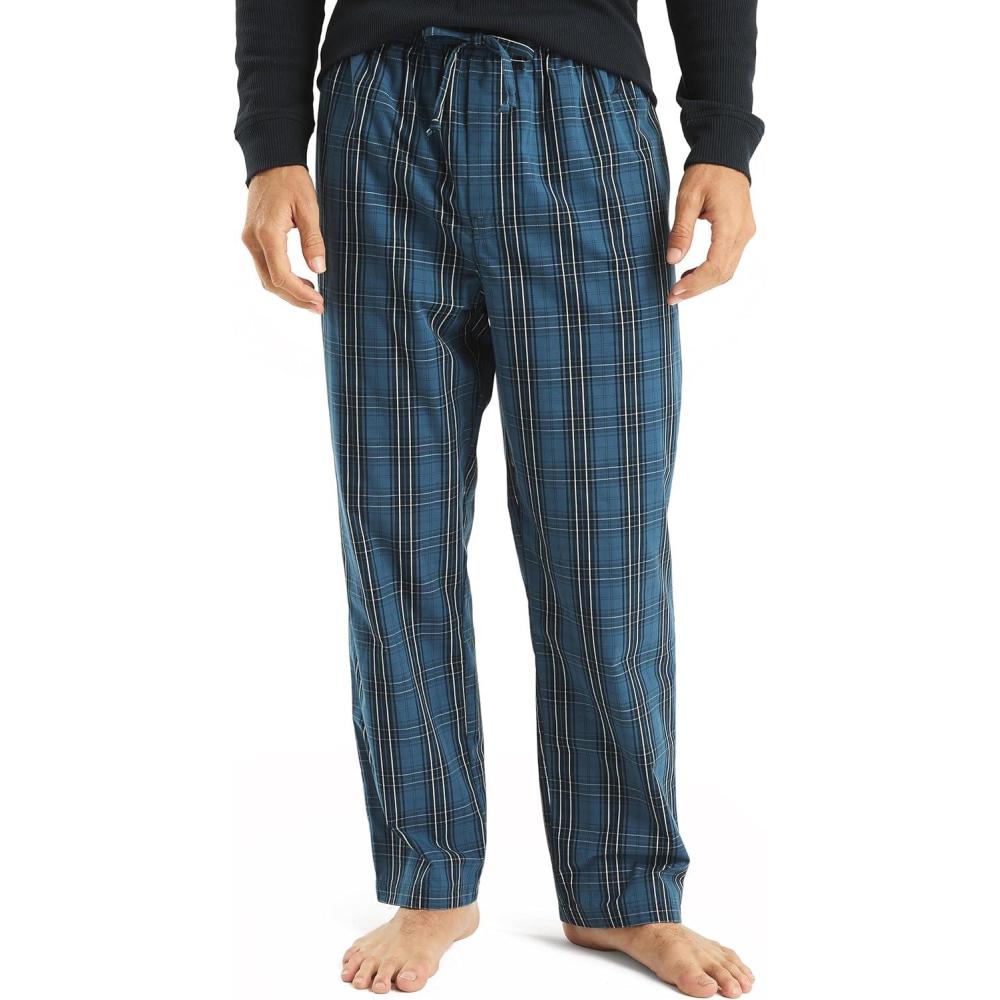 imageNautica Mens Nautica Sustainably Crafted Plaid Poplin Sleep PantEnsign Blue