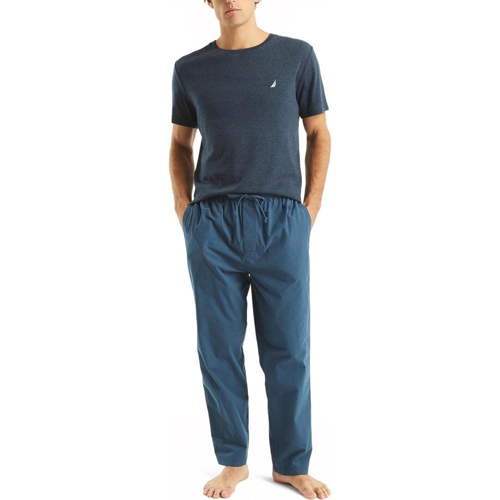 imageNautica Mens Nautica Sustainably Crafted Poplin Sleep PantEnsign Blue