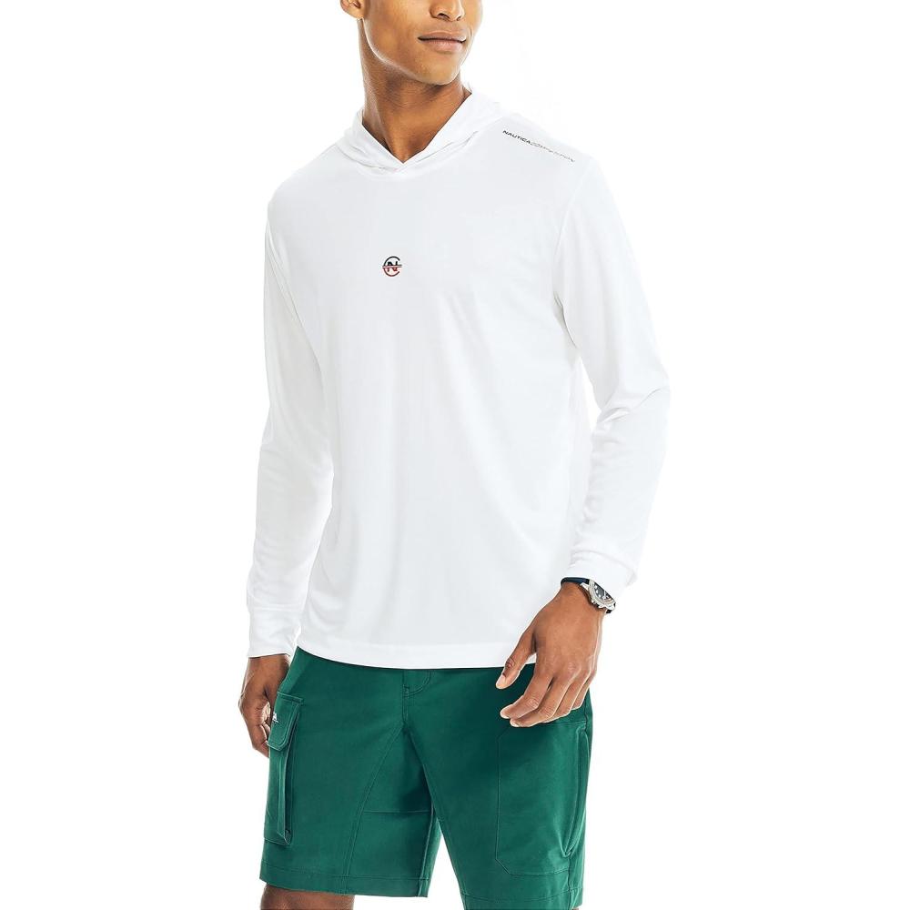 imageNautica mens Nautica Competition Sustainably Crafted Pullover HoodieSweatshirtBright White