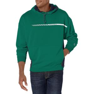 Nautica Men’s Competition Sustainably Crafted Logo Drawcord Pullover Hoodie(Tidal Green)