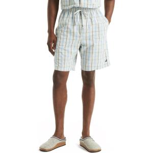 Nautica Men’s Nautica Sustainably Crafted Plaid Poplin Sleep Short(High Rise)