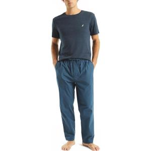 Nautica Men’s Nautica Sustainably Crafted Poplin Sleep Pant(Ensign Blue)