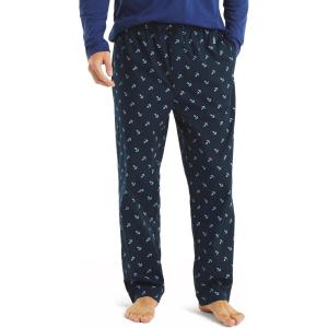 Nautica Men’s Nautica Sustainably Crafted Printed Poplin Sleep Pant(Maritime Navy)