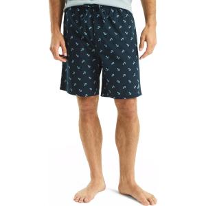 Nautica Men’s Nautica Sustainably Crafted Printed Poplin Sleep Short(Maritime Navy)