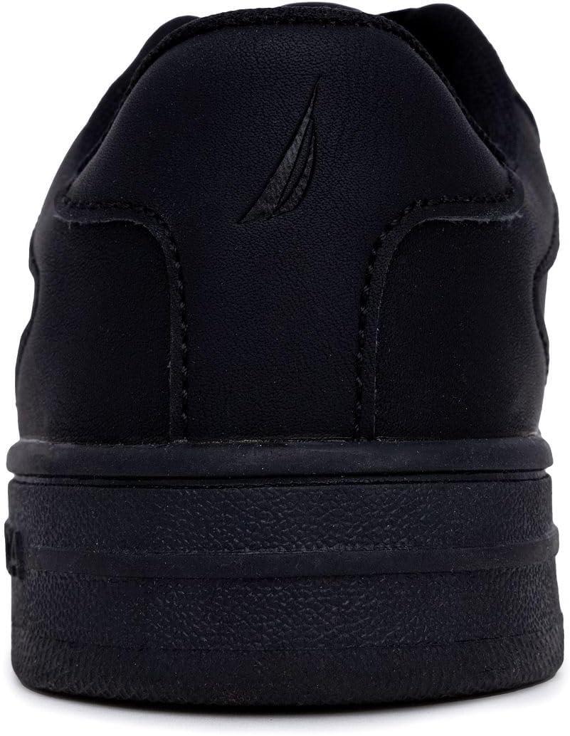 imageNautica Boys LowTop Sneakers Basketball Tennis Shoes for Kids Outdoor School Running Shoes Sizes for Big KidLittle KidBlack Monochrome