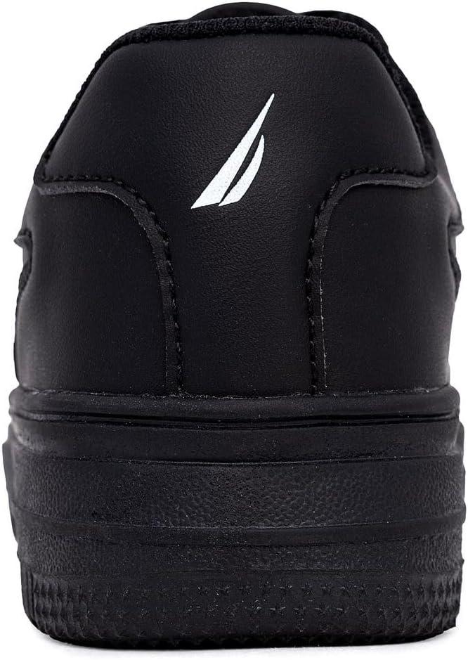 imageNautica Boys LowTop Sneakers Basketball Tennis Shoes for Kids Outdoor School Running Shoes Sizes for Big KidLittle KidBlackivan