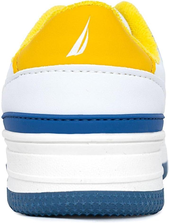 imageNautica Boys LowTop Sneakers Basketball Tennis Shoes for Kids Outdoor School Running Shoes Sizes for Big KidLittle KidCobalt Yellowizzy