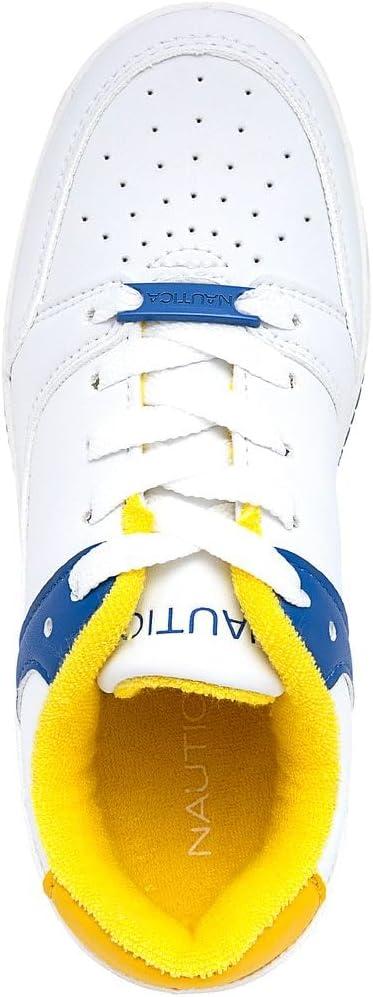 imageNautica Boys LowTop Sneakers Basketball Tennis Shoes for Kids Outdoor School Running Shoes Sizes for Big KidLittle KidCobalt Yellowizzy