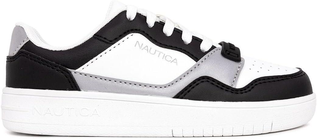 imageNautica Boys LowTop Sneakers Basketball Tennis Shoes for Kids Outdoor School Running Shoes Sizes for Big KidLittle KidPanda Grey