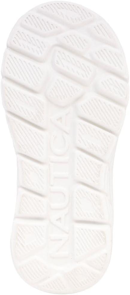 imageNautica Boys Youth Lace Up Sneakers Lightweight Mesh Athletic Running Shoes for Kids Cushioned Comfort Sole for School Sports WalkingGrey White Redmariln