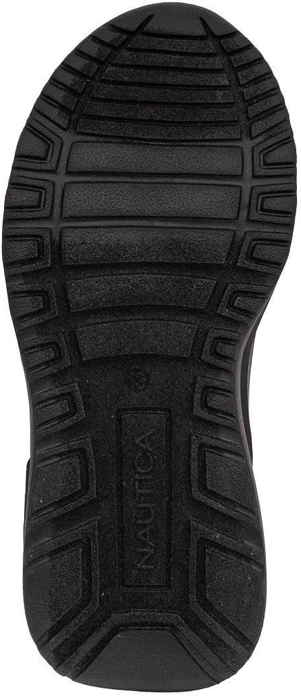 imageNautica Kids Athletic SlipOn Sneakers Comfortable Bungee Running Shoes for Boys and Girls Stylish and Supportive Footwear for Active Kids Big KidLittle KidToddlerBlack Mono 2