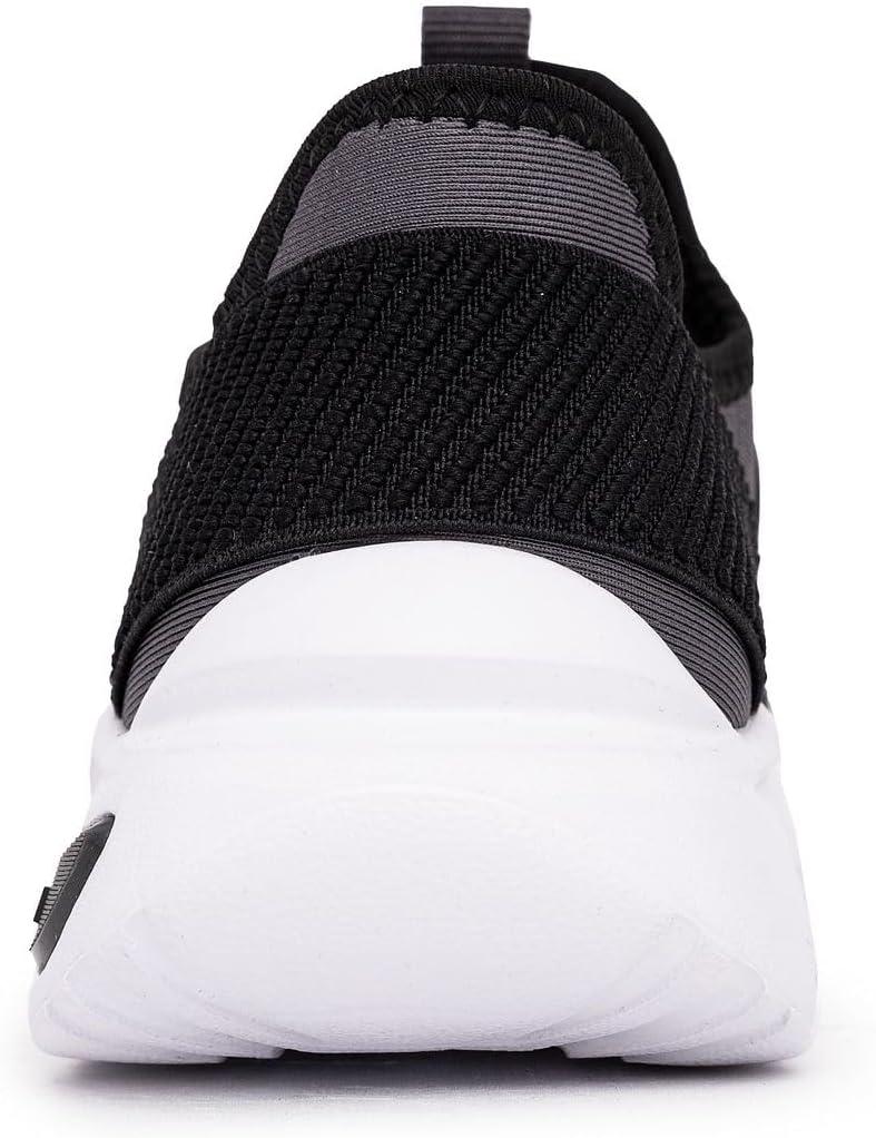 imageNautica Kids Athletic SlipOn Sneakers Comfortable Bungee Running Shoes for Boys and Girls Stylish and Supportive Footwear for Active Kids Big KidLittle KidToddlerGrey Blackmolded