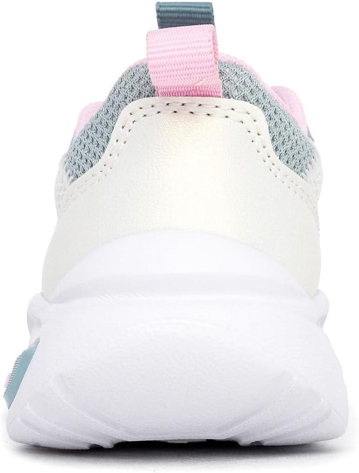 imageNautica Kids Athletic SlipOn Sneakers Comfortable Bungee Running Shoes for Boys and Girls Stylish and Supportive Footwear for Active Kids Big KidLittle KidToddlerWhite Blue Pink