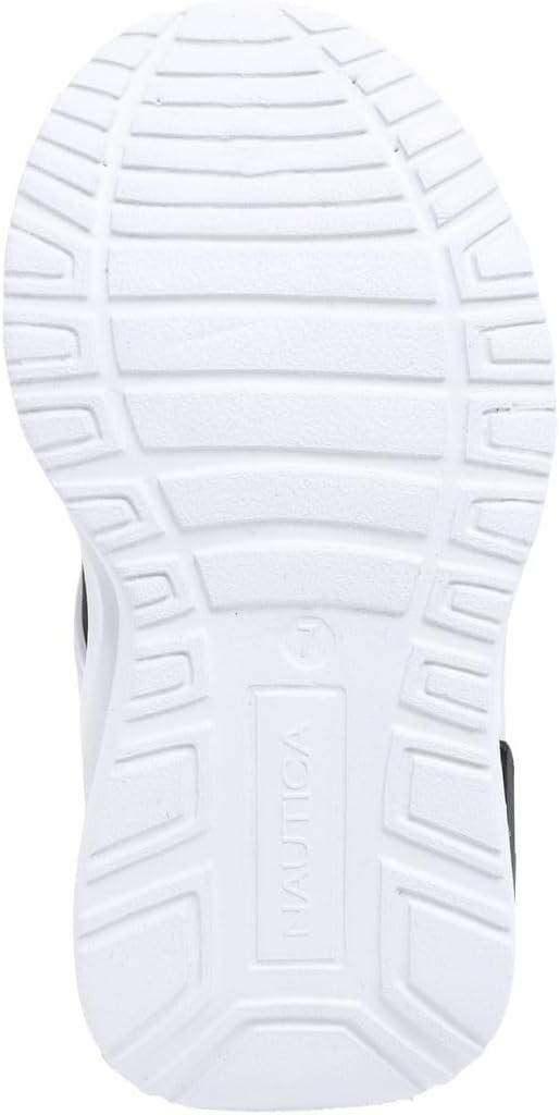 imageNautica Kids Athletic SlipOn Sneakers Comfortable Bungee Running Shoes for Boys and Girls Stylish and Supportive Footwear for Active Kids Big KidLittle KidToddlerBlack Whitemavven