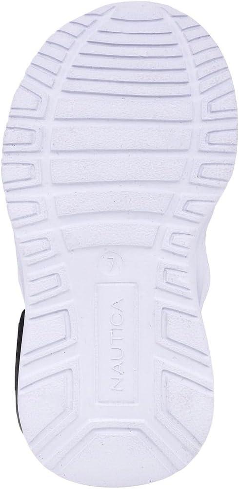 imageNautica Kids Athletic SlipOn Sneakers Comfortable Bungee Running Shoes for Boys and Girls Stylish and Supportive Footwear for Active Kids Big KidLittle KidToddlerBlack Whitemalmin