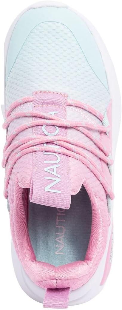 imageNautica Kids Athletic SlipOn Sneakers Comfortable Bungee Running Shoes for Boys and Girls Stylish and Supportive Footwear for Active Kids Big KidLittle KidToddlerPink Purple Blue