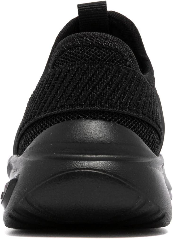 imageNautica Kids Athletic SlipOn Sneakers Comfortable Bungee Running Shoes for Boys and Girls Stylish and Supportive Footwear for Active Kids Big KidLittle KidToddlerBlack Monomavven