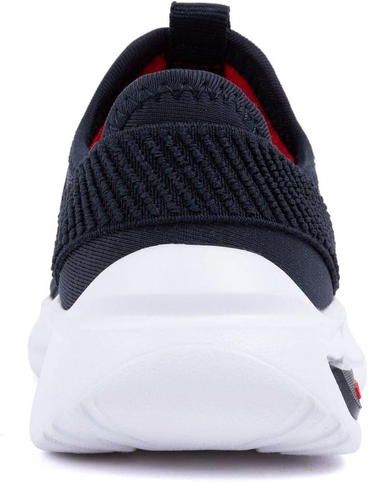 imageNautica Kids Athletic SlipOn Sneakers Comfortable Bungee Running Shoes for Boys and Girls Stylish and Supportive Footwear for Active Kids Big KidLittle KidToddlerNavy Redmolded