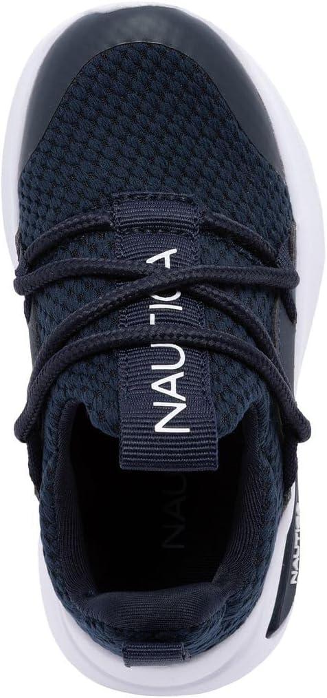 imageNautica Kids Athletic SlipOn Sneakers Comfortable Bungee Running Shoes for Boys and Girls Stylish and Supportive Footwear for Active Kids Big KidLittle KidToddlerNavyswimm