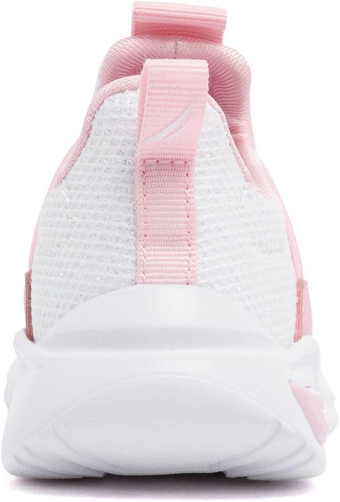imageNautica Kids Athletic SlipOn Sneakers Comfortable Bungee Running Shoes for Boys and Girls Stylish and Supportive Footwear for Active Kids Big KidLittle KidToddlerBlue Pinkswimm