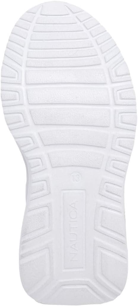 imageNautica Kids Athletic SlipOn Sneakers Comfortable Bungee Running Shoes for Boys and Girls Stylish and Supportive Footwear for Active Kids Big KidLittle KidToddlerNavy Whitemolded