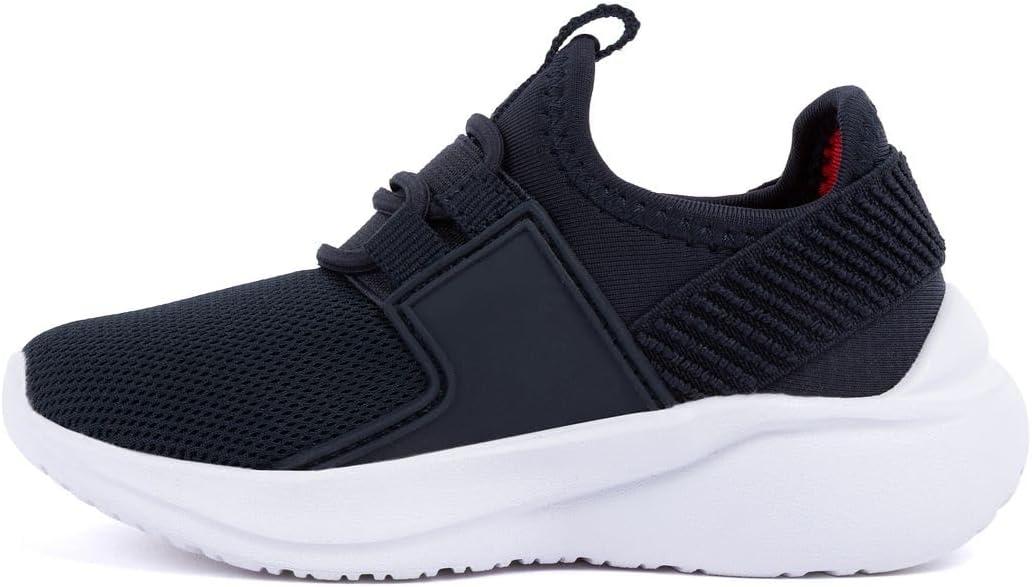 imageNautica Kids Athletic SlipOn Sneakers Comfortable Bungee Running Shoes for Boys and Girls Stylish and Supportive Footwear for Active Kids Big KidLittle KidToddlerNavy Redmolded