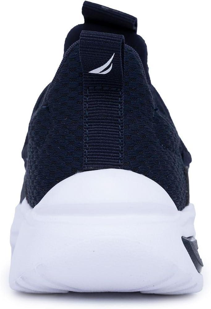 imageNautica Kids Athletic SlipOn Sneakers Comfortable Bungee Running Shoes for Boys and Girls Stylish and Supportive Footwear for Active Kids Big KidLittle KidToddlerNavy