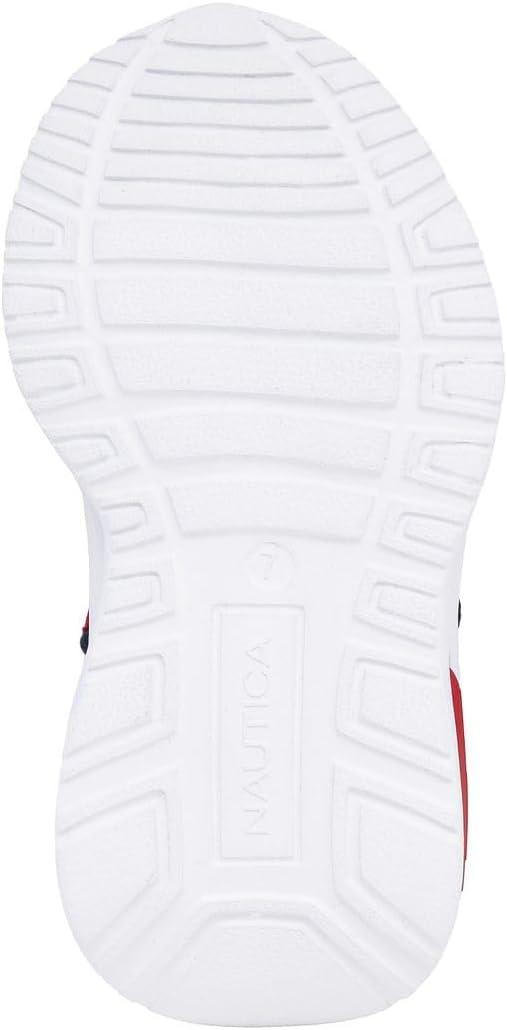 imageNautica Kids Athletic SlipOn Sneakers Comfortable Bungee Running Shoes for Boys and Girls Stylish and Supportive Footwear for Active Kids Big KidLittle KidToddlerNavy White Redswimm
