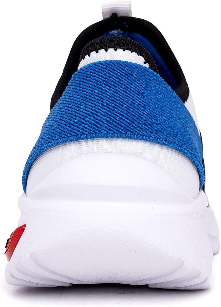 imageNautica Kids Athletic SlipOn Sneakers Comfortable Bungee Running Shoes for Boys and Girls Stylish and Supportive Footwear for Active Kids Big KidLittle KidToddlerWhite Multimolded
