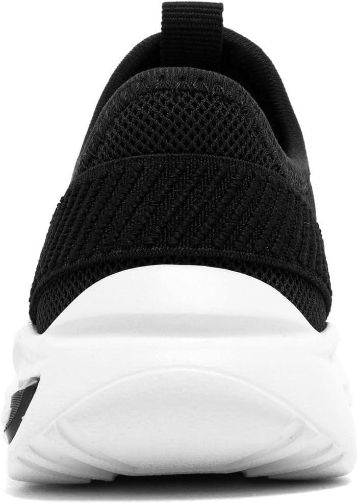 imageNautica Kids Athletic SlipOn Sneakers Comfortable Bungee Running Shoes for Boys and Girls Stylish and Supportive Footwear for Active Kids Big KidLittle KidToddlerBlack Whitemavven
