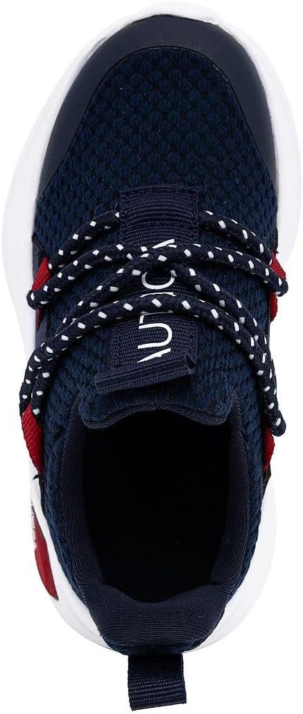 imageNautica Kids Athletic SlipOn Sneakers Comfortable Bungee Running Shoes for Boys and Girls Stylish and Supportive Footwear for Active Kids Big KidLittle KidToddlerNavy White Redswimm