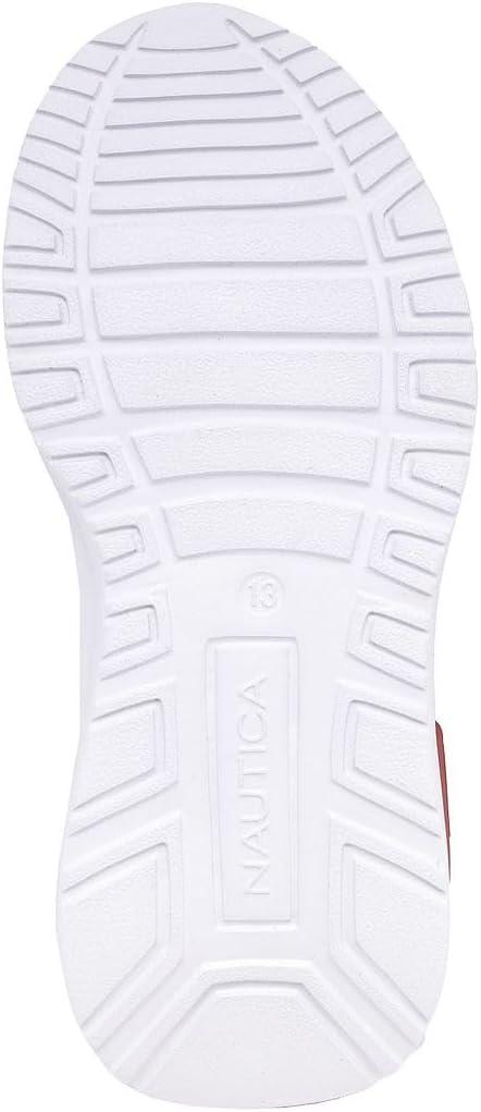 imageNautica Kids Athletic SlipOn Sneakers Comfortable Bungee Running Shoes for Boys and Girls Stylish and Supportive Footwear for Active Kids Big KidLittle KidToddlerWhite Multimolded