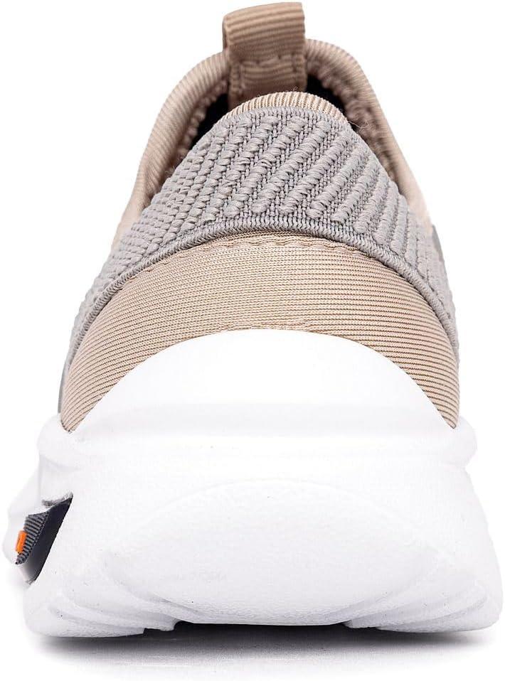 imageNautica Kids Athletic SlipOn Sneakers Comfortable Bungee Running Shoes for Boys and Girls Stylish and Supportive Footwear for Active Kids Big KidLittle KidToddlerSand Greymolded