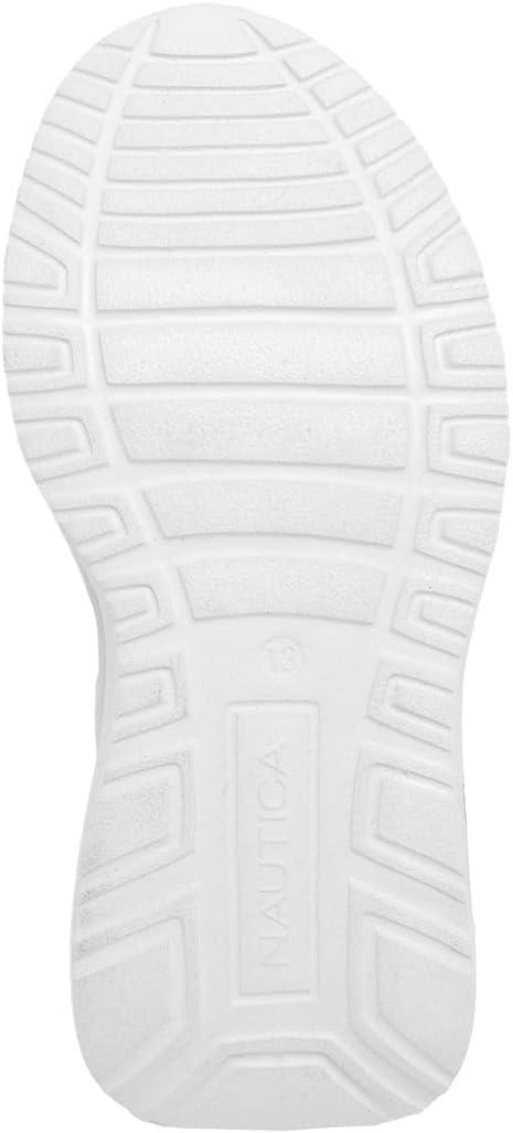 imageNautica Kids Athletic SlipOn Sneakers Comfortable Bungee Running Shoes for Boys and Girls Stylish and Supportive Footwear for Active Kids Big KidLittle KidToddlerBlackWhite