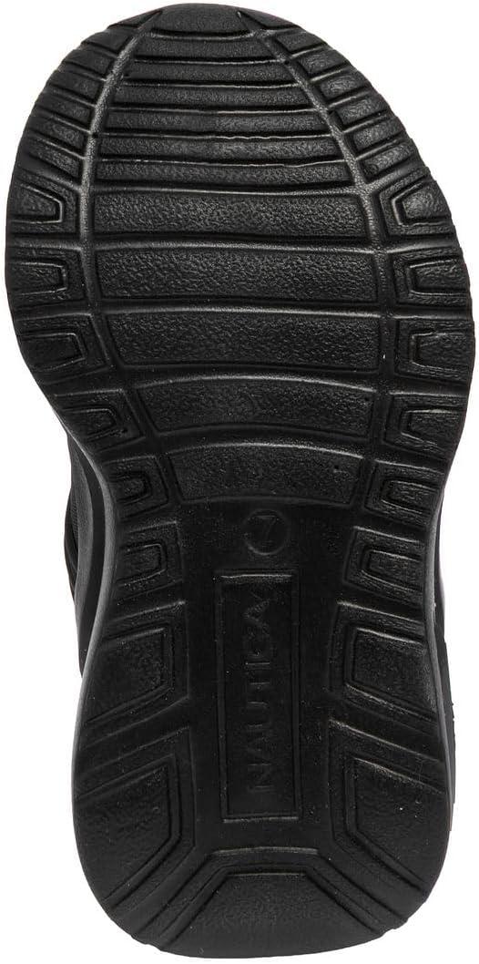 imageNautica Kids Athletic SlipOn Sneakers Comfortable Bungee Running Shoes for Boys and Girls Stylish and Supportive Footwear for Active Kids Big KidLittle KidToddlerBlack Monomavven