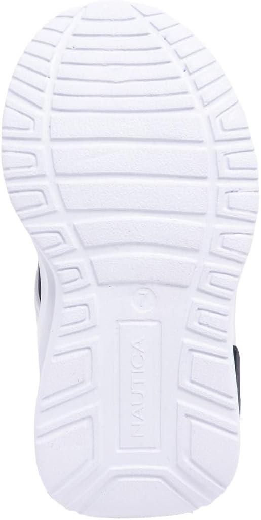 imageNautica Kids Athletic SlipOn Sneakers Comfortable Bungee Running Shoes for Boys and Girls Stylish and Supportive Footwear for Active Kids Big KidLittle KidToddlerNavy Whitemavven