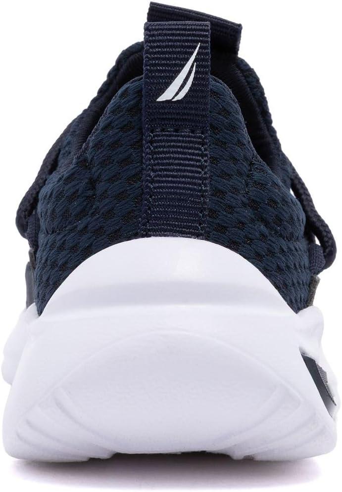 imageNautica Kids Athletic SlipOn Sneakers Comfortable Bungee Running Shoes for Boys and Girls Stylish and Supportive Footwear for Active Kids Big KidLittle KidToddlerNavyswimm